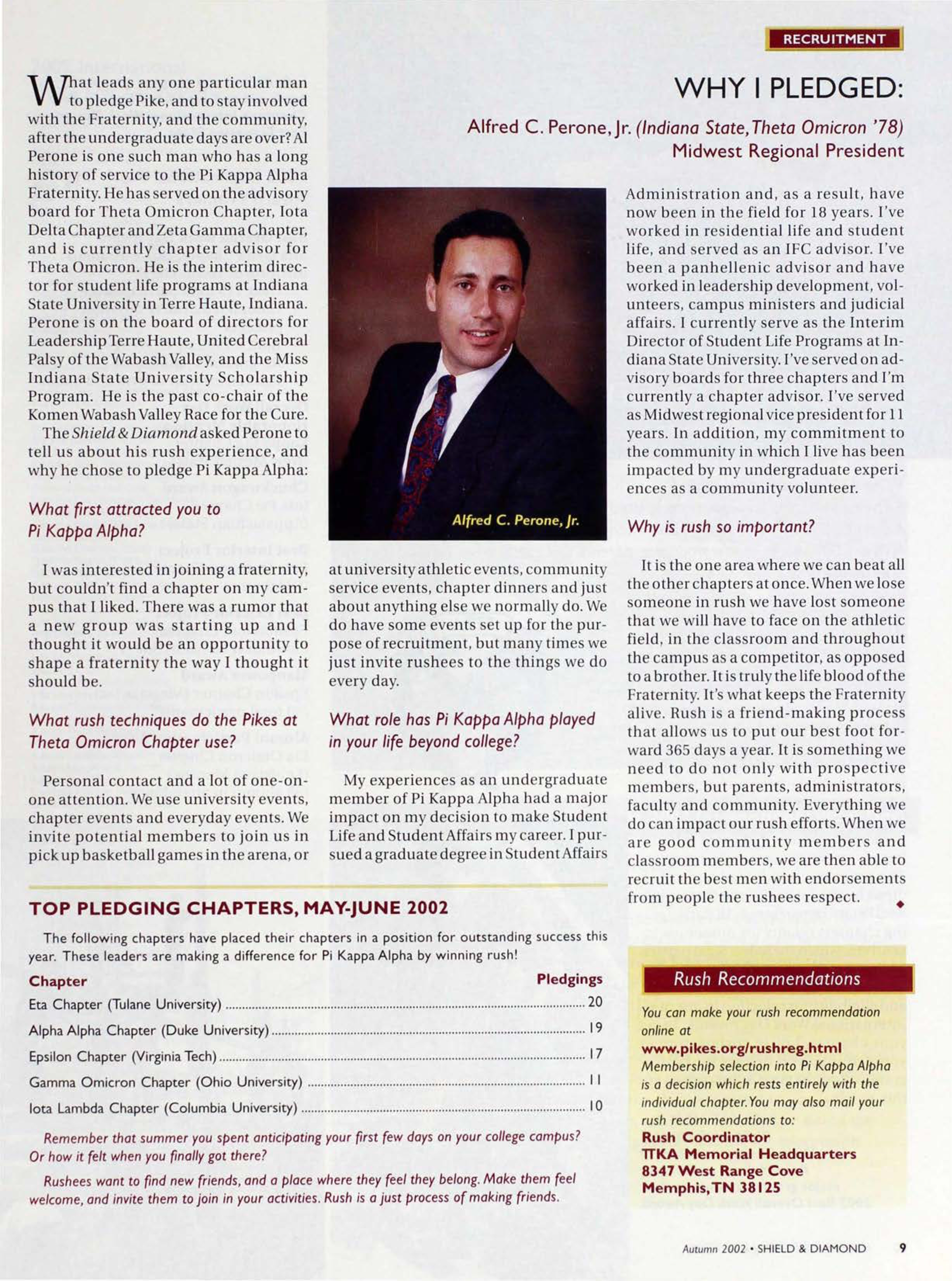 Rush Recommendations, Autumn 2002